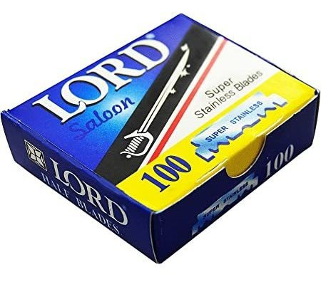 Hojas Filos De Navaja Lord 100 Unidades Profesional Barberia