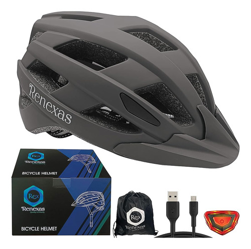 Casco De Bicicleta De Montaña Para Adultos Con Luz Led Casco