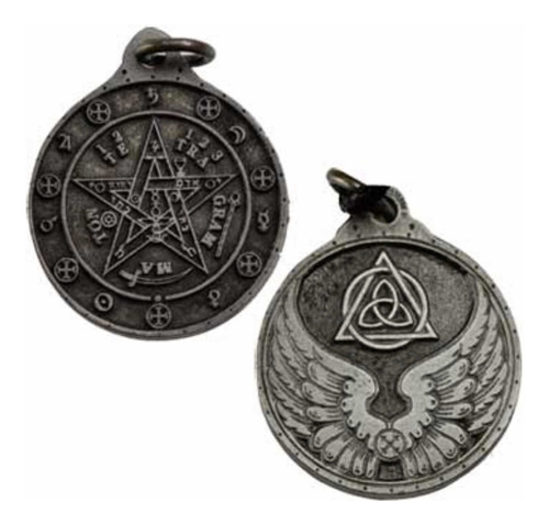 Talisman Tetragrammaton De Pewter Acabado Plata.