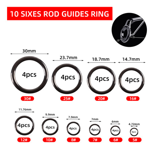 Kit De Reparación De Anillos Guía, 40 Piezas, Anillos De Cer
