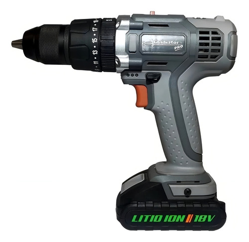 Taladro Percutor 13mm 66w Tp 813/18c1 Pro Gladiator Gris