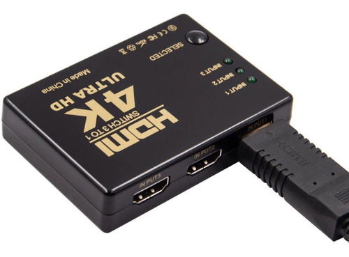 Imagen 6 de 6 de Switch Hdmi Selector 3 Entradas A 1 Salida + Control Remoto