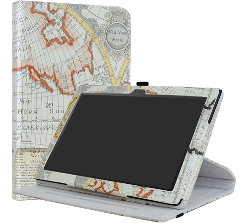 Funda De Cuero Pu Para Tablet Lenovo Tab 4 10 - Mapa
