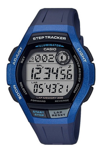 Relógio masculino Casio Deportivo WS-2000h | Cor oficial da pulseira: azul, cor do bisel, cor de fundo azul, preto