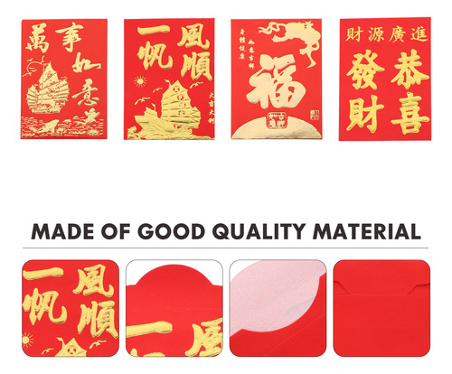Cartera Con Sobre Rojo De Año Nuevo De Hong, 160 Unidades