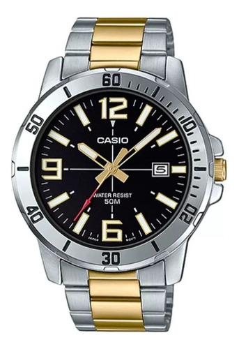 Reloj Casio Hombre Mtp-vd01sg-1b Ø44mm Fechador Acero Inox.