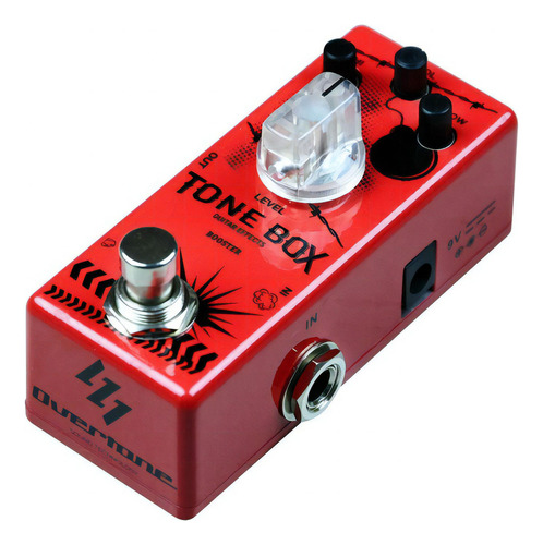 Pedal De Guitarra Overtone Tone Box - Booster Cor Vermelho