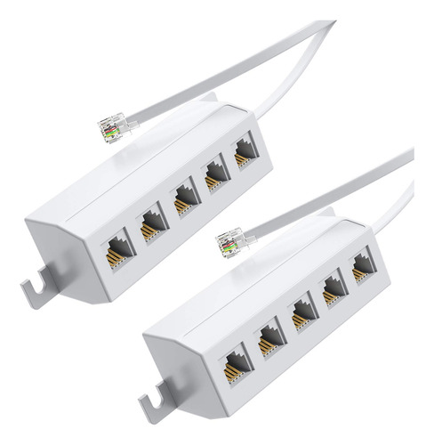 Adaptador Divisor De Lnea Telefnica De 1 A 5, Rj11 6p4c Mach