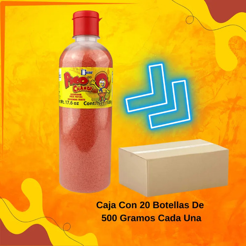Dulce Mexicano Chamoy En Polvo Caja Con 20 Botellas Pico