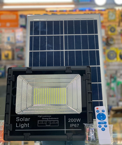 Reflector Led Marca Db C/panel Solar 200w 6500k