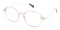 Comprar Anteojo Armazon Vulk Biller Gafas Volume Hexagonal Injesteel Color Rosa Claro 0292-068 Talle Small
