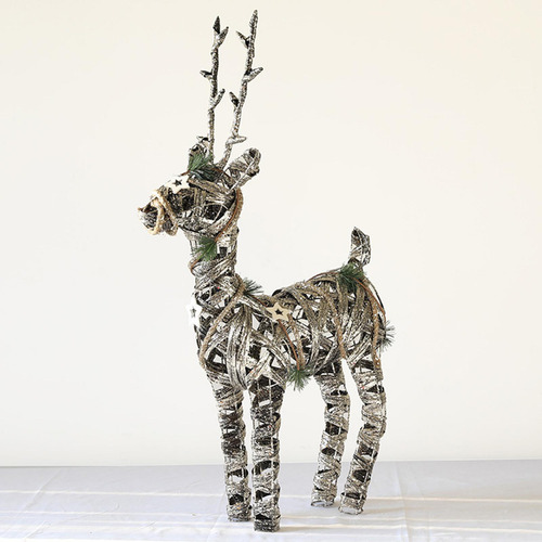 Estatua De Ciervo Navideño, Figura Decorativa Creativa Para