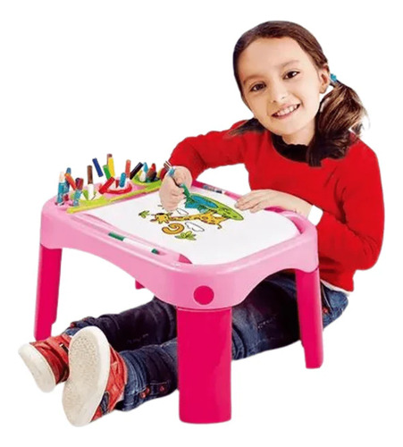 Mesa De Actividades Dibujo Plastico Niños Colores Didactico Color Azul