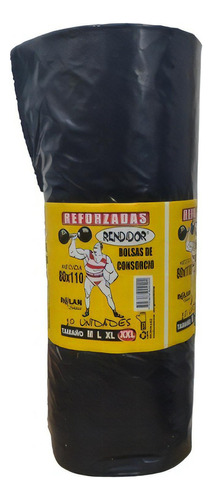 Bolsas Consorcio Reforzadas Negras Rolan 80x110 2 Rollos