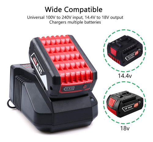 Imagen 6 de 6 de Cargador De Baterias Bosch P/ Herramientas Inalambricas 18v