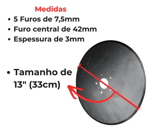 2 Discos De Adubo Ou Semente Plantadeira Jumil Jm2040 Jm2090