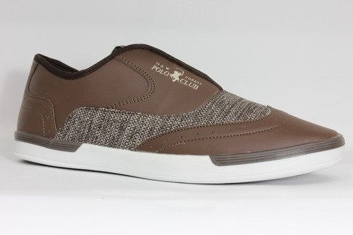Imagen 1 de 4 de Tenis Zapato Casual Confort Para Hombre Polo Club Café