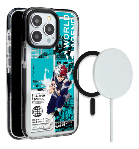 Funda Para iPhone Magsafe Shoto Todoroki Clase 1-a Endeavor My Hero Academia Boku No Hero Anime Case