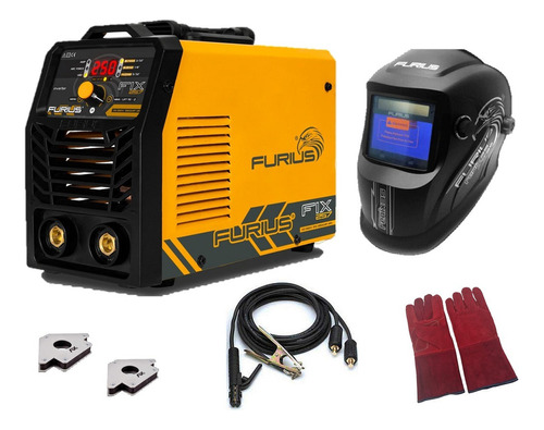 Furius Fix 251 110/220 Soldadora Inversor 250 A Paquete Color Amarillo Frecuencia 60 Hz