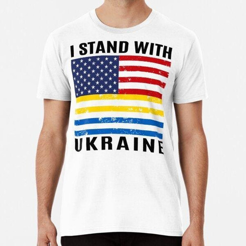 Remera Estoy Con Ucrania - Bandera De Ee. Uu. Vintage Dtg Al
