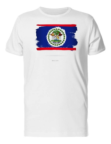 Bandera De Belice Estilo Pincel Camiseta De Hombre