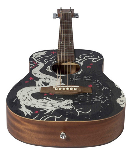 Guitarra Acustica Bamboo Travel Tao 34 Con Funda Color Negro Material del diapasón Nogal Orientación de la mano Diestro