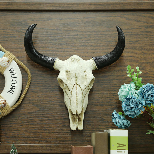 Adorno De Cabeza De Vaca Longhorn Para Colgar En La Pared Co