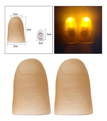 4 Paquete De 3 A 6 Luces Led Mágicas Para Pulgar, 4 Piezas