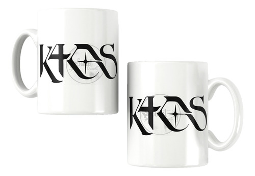 Taza Plástica K4os Caos K-pop Banda Musica Blanco 03 Kaos Logo