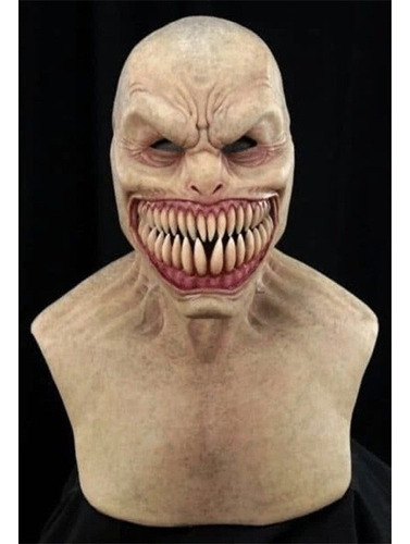 Máscara Diablo Con Dientes Rotos Halloween.