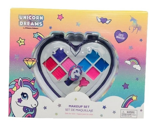 Juego Cosmetica Unicornio Corazon Facetado Multiscope Ud5665