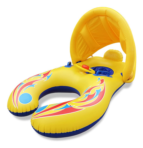 Eeocwf Mommy Baby - Flotador Inflable Para Piscina Con Toldo