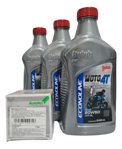 3 L Óleo Para Xt660 20w50 Dulub Moto 4t Com Filtro - Mineral