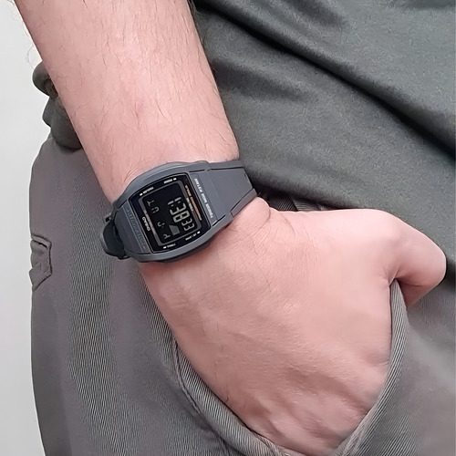 Reloj digital de caucho gris Casio W-201-1bvdf para hombre