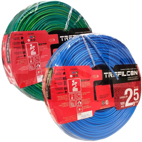 Cable Unipolar Trefilcon 2.5mm X300mts + 1.5mm X100mts