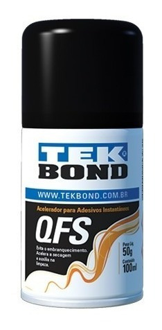 Secante Acelerador Qfs Cola Cianocrilato Tek Bond Spray100ml