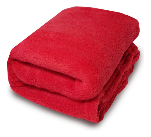 Cobertor Bebe Soft Microfibra Enxoval Manta Anti-alérgico Cor Vermelho