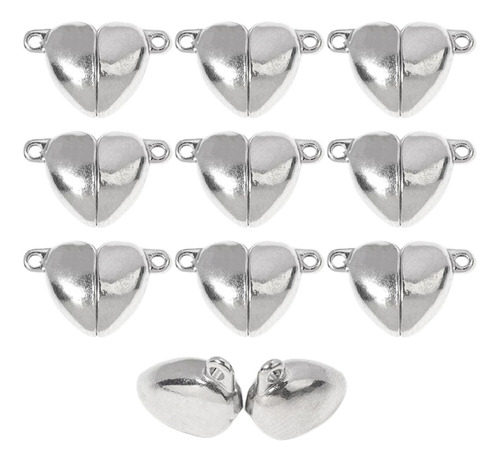 Broches Y Cierres De Joyería Forma De Corazón 10 Piezas