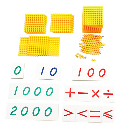 Grânulos Matemática Montessori Brinquedos De Amarelo