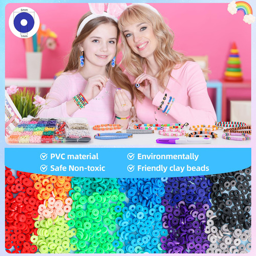 Kit De Fabricación De Pulseras Bhytaki Clay Beads 24 Colores