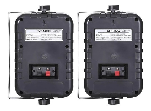 Kit Par Caixa De Som Ambiente Sp400 60wrms+receiver 50w Rms