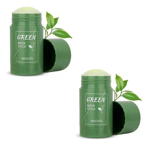 2 Peças Green Mask Stick Mascara Limpeza De Pele Remove Crav
