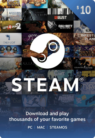 Gift Card Steam 10 Usd