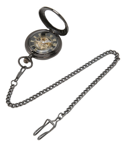 Reloj De Bolsillo Mecánico Vintage De Cuerda Manual Con Dobl