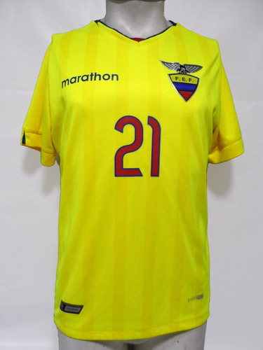 Camiseta Ecuador 2018-19 Marathon Local Utilería N°21 Nueva