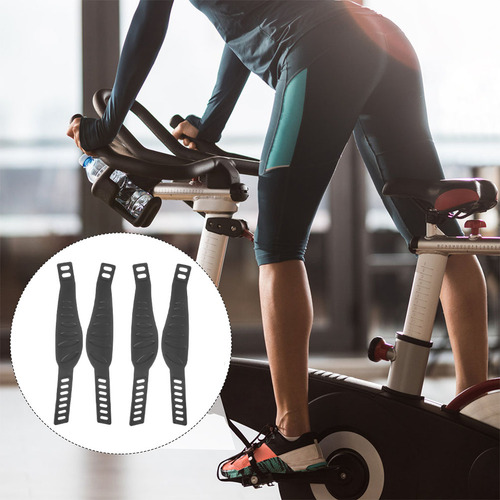 2 Pares De Correas Ajustables De Goma Para Pedales De Bicicl