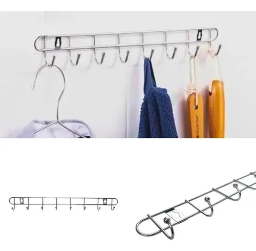 Colgador De Pared De Goma Con 10 Ganchos Multiusos De Metaltru