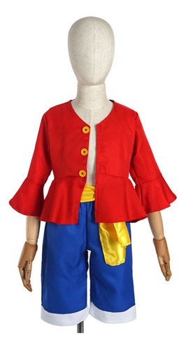 Lmx Anime One Piece Luffy Son Goku Traje De Cosplay Para Niños