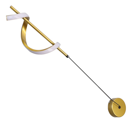 Colgante Led De Techo En Espiral Blanco De Color Dorado De A