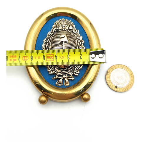 Escudo Nacional Argentino De Bronce - Militaria (Usado)
